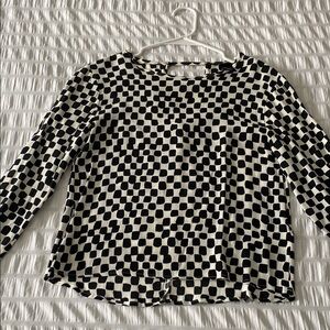 Black & White Squares Top